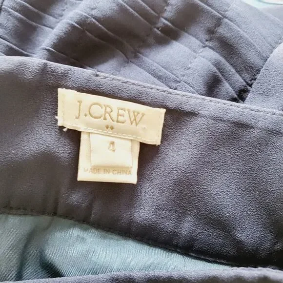 J. Crew Factory Navy Pleated Skirt - Picture 3 of 4